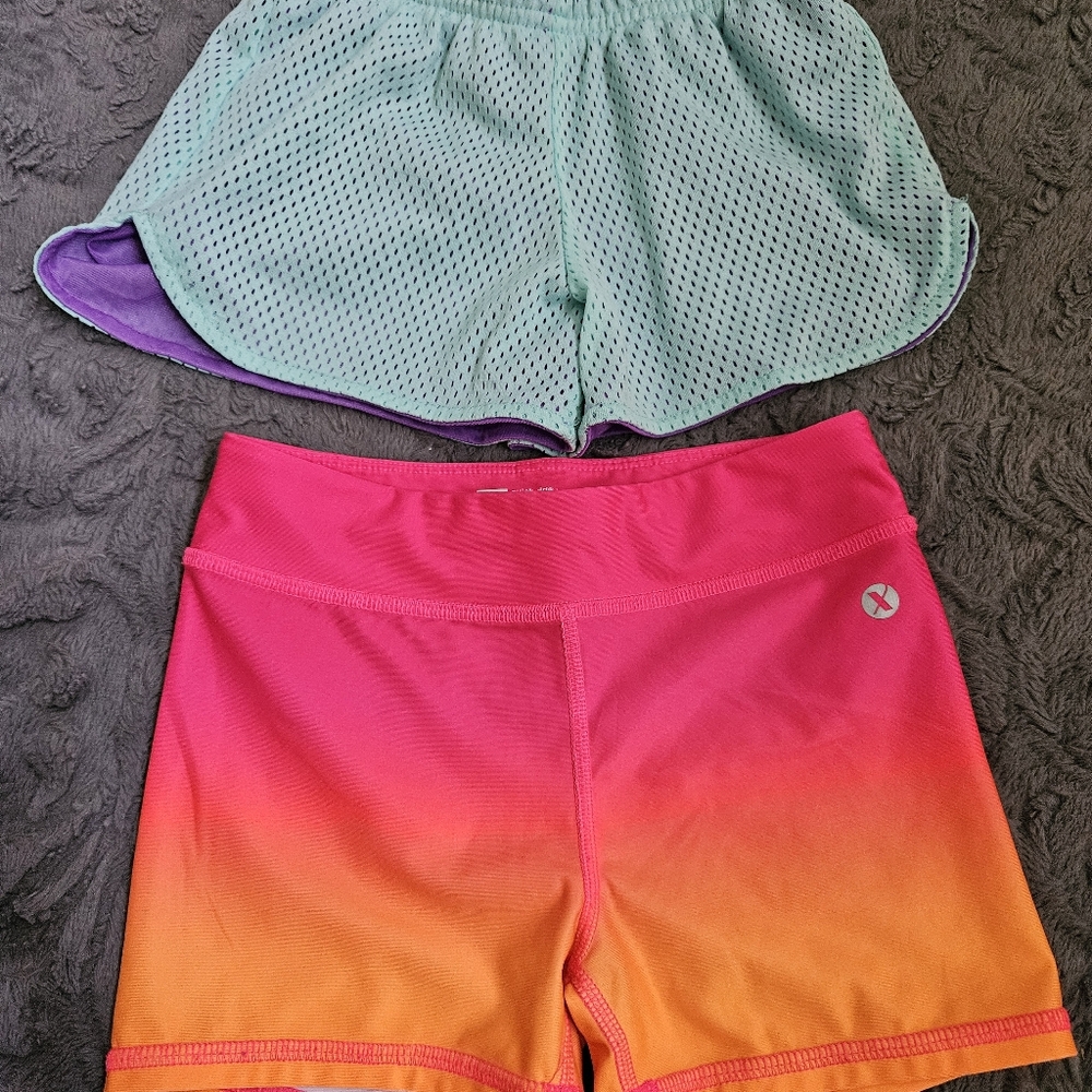 Girls 2 piece lot of activewear shorts